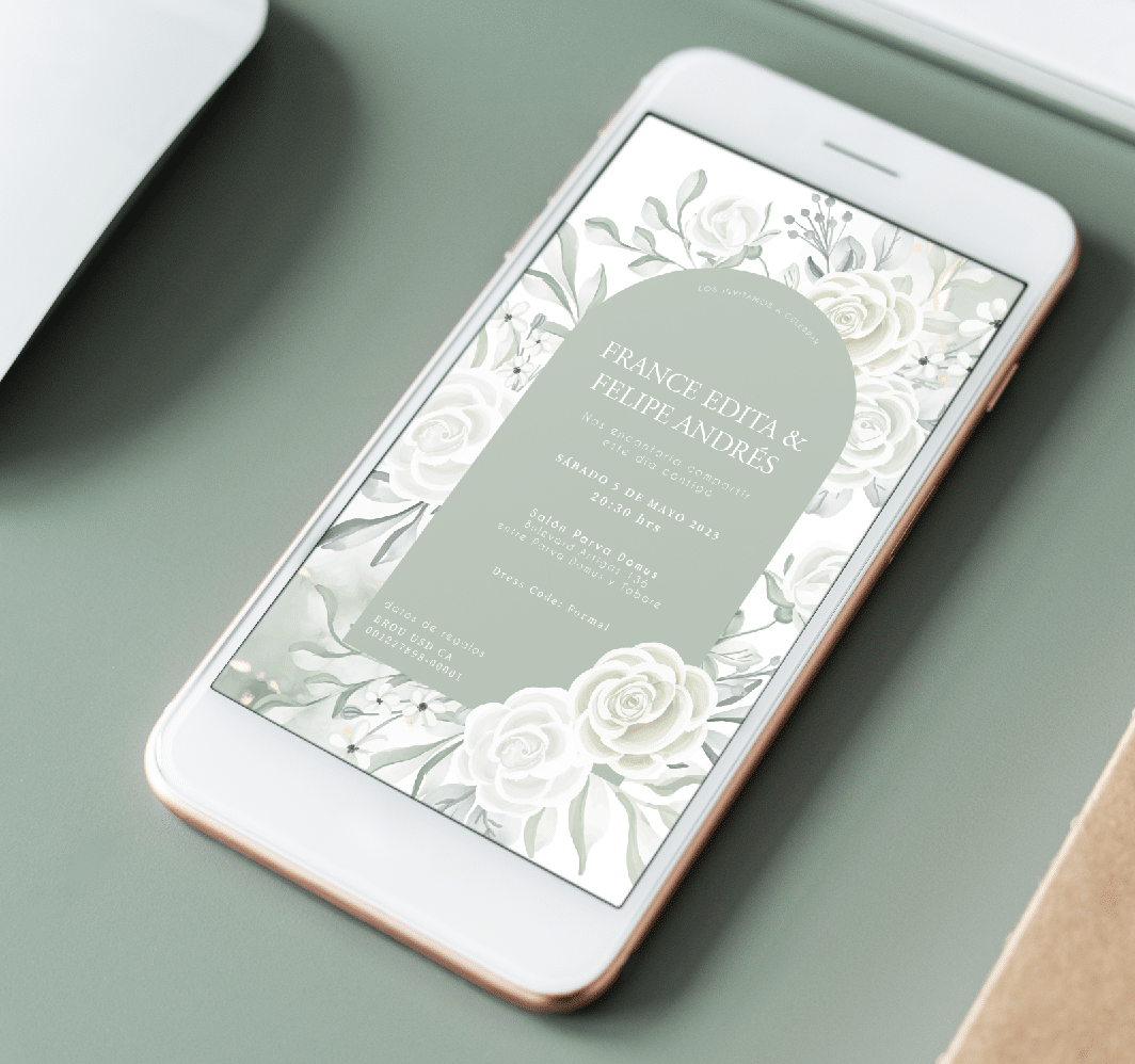 invitacion a boda verdes
