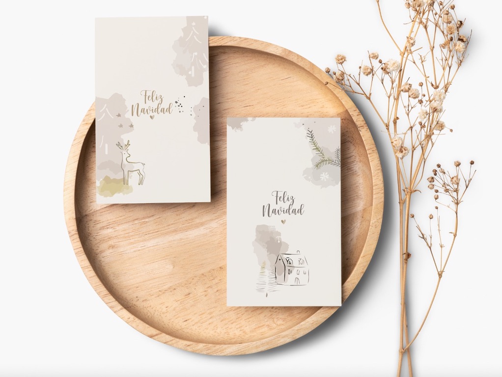 tarjeta navideña para regalo