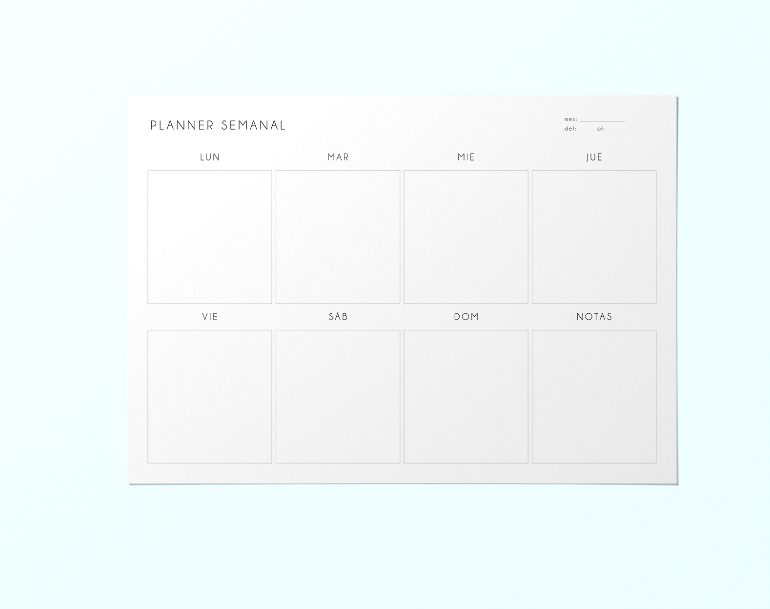 imprimible planner semanal weekly planner