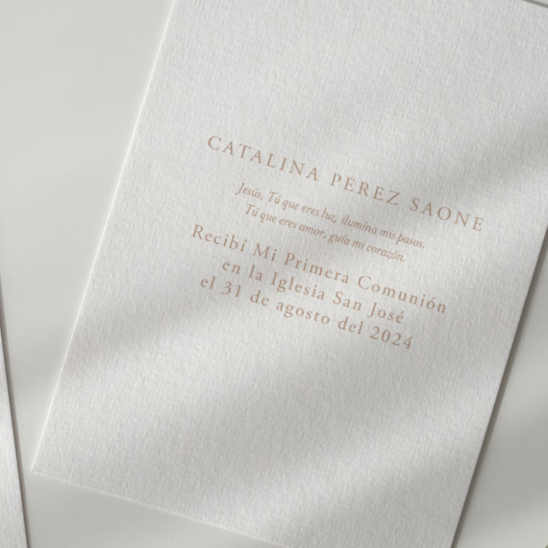 Estampita ilustración niña comunión 2