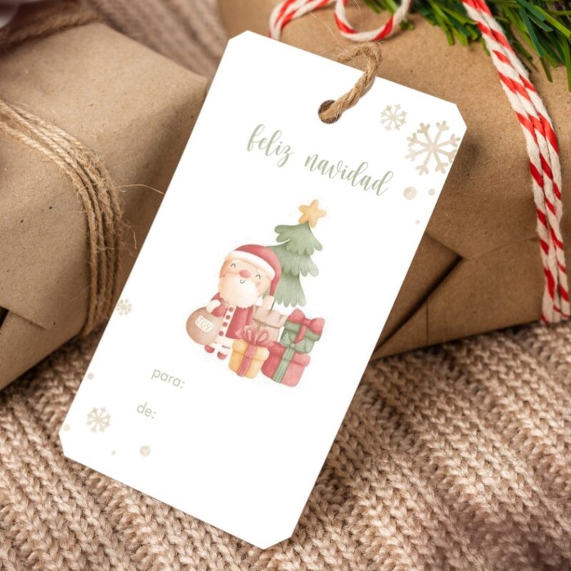 tarjetita Santa y Regalos