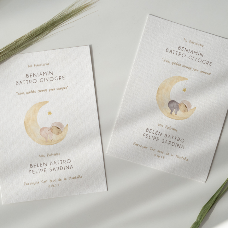 Estampita luna & bebito